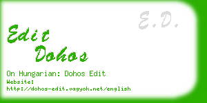 edit dohos business card